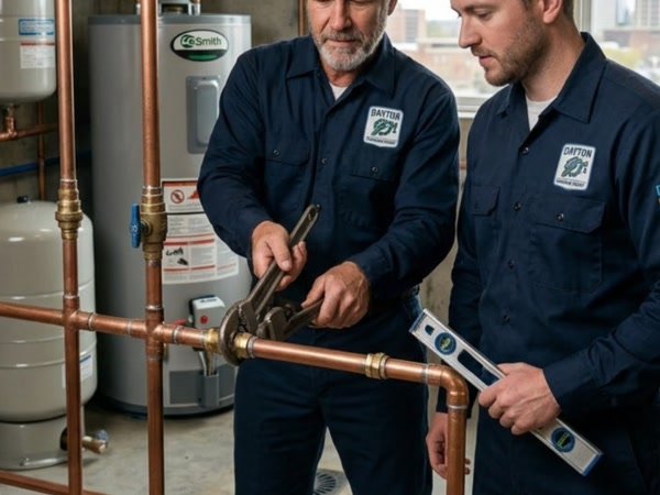 Dayton Plumbing Expert Master Plumber Team Conducting Precision Pipe Installation in Dayton, OH
